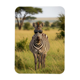 Kenya Masai Mara Zebra with sunglasses Magnet