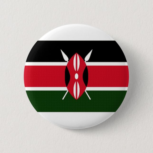 Kenya National Flag 6 Cm Round Badge (Front)