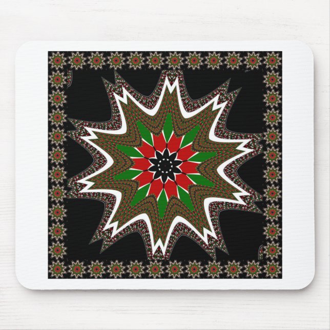 Kenya National Flag Colours Pattern Art Design Mouse Pad (Front)