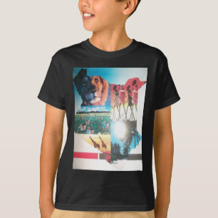 Kenya National Flag Colours Pattern Art Design T-Shirt