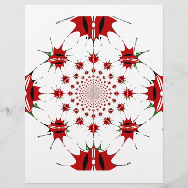 Kenya National Flag Shield Kaleidoscope Pattern  (Front)