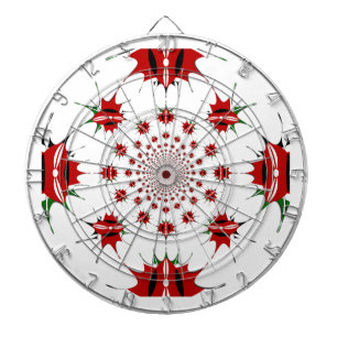 Kenya National Flag Shield Kaleidoscope Pattern  Dartboard
