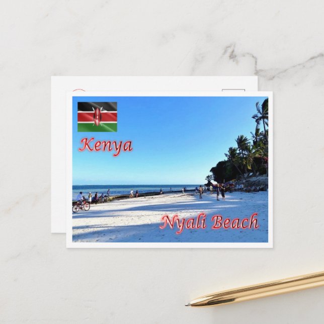 Kenya - Nyali Beach - Postcard (Front/Back In Situ)