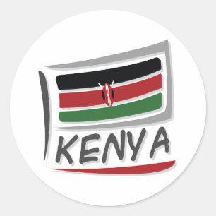 Kenya Pride X Flag Classic Round Sticker
