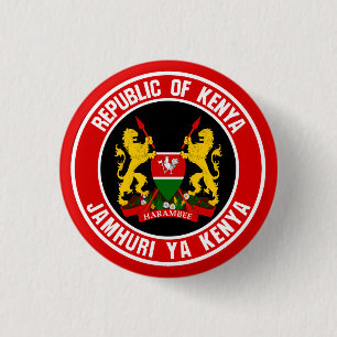 Kenya Round Emblem 3 Cm Round Badge