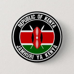 Kenya Round Emblem 6 Cm Round Badge