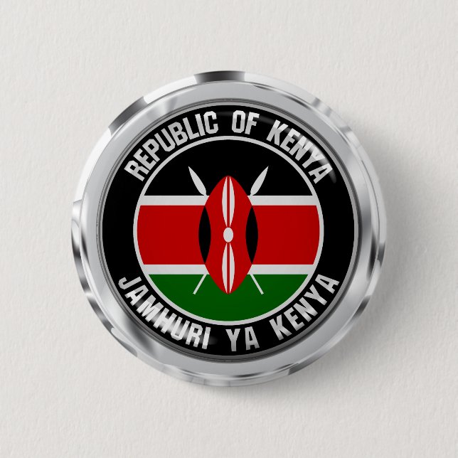 Kenya Round Emblem 6 Cm Round Badge (Front)