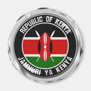 Kenya Round Emblem Magnet