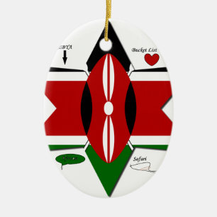 Kenya Safari Ceramic Ornament