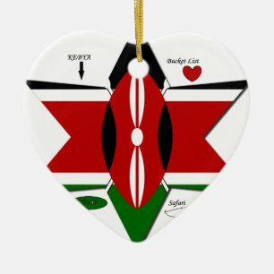 Kenya Safari Ceramic Tree Decoration