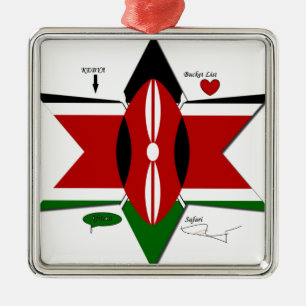 Kenya Safari Metal Tree Decoration