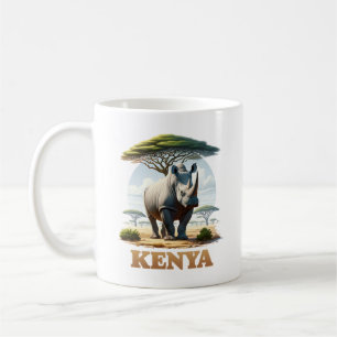 Kenya Safari Rhino Coffee Mug