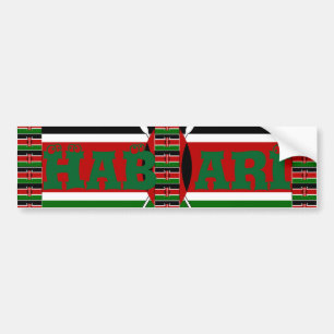 Kenya Seamless Flags Border Frames Art Print Bumper Sticker