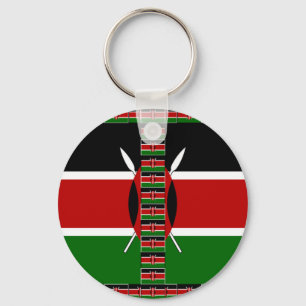 Kenya Seamless Flags Border Frames Art Print Key Ring