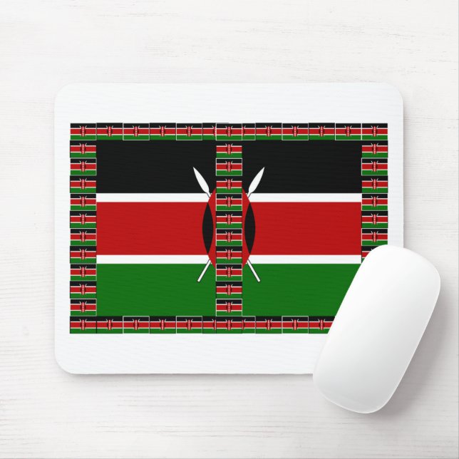 Kenya Seamless Flags border frames Mouse Pad (With Mouse)