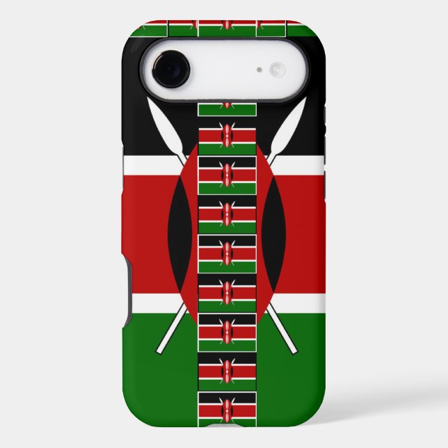 Kenya Seamless Miniature Flags Border Frames Art  (Back)