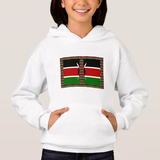 Kenya Seamless Miniature Flags Border Frames Art  (Front)