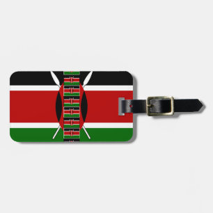 Kenya Seamless Miniature Flags Border Frames Art  Luggage Tag
