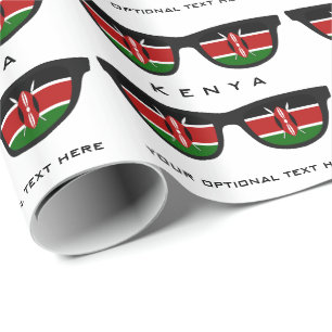 Kenya Shades custom text & colour gift wrap