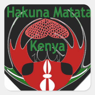 Kenya Square Sticker