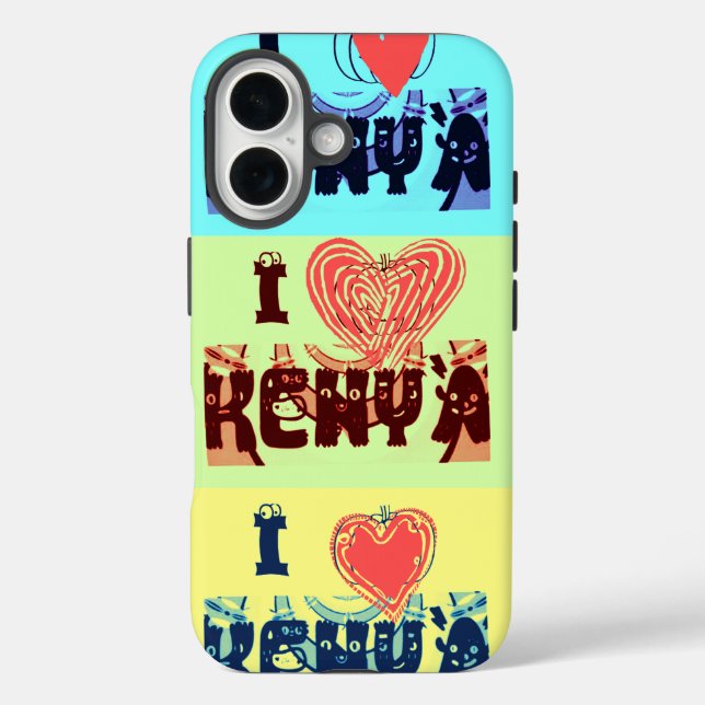 Kenya Travel Souvenir Pop Art Print Case-Mate iPhone Case (Back)