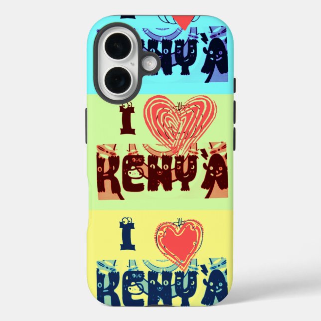 Kenya Travel Souvenir Pop Art Print Case-Mate iPhone Case (Back)