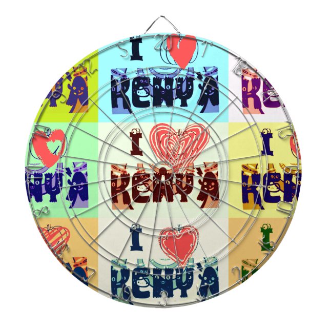 Kenya Travel Souvenir Pop Art Print Dartboard (Front)