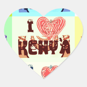 Kenya Travel Souvenir Pop Art Print Heart Sticker