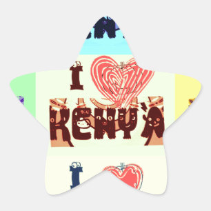 Kenya Travel Souvenir Pop Art Print Star Sticker