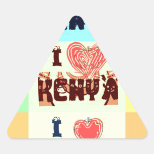 Kenya Travel Souvenir Pop Art Print Triangle Sticker