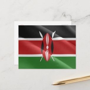 Kenya - Waving Flag - Postcard