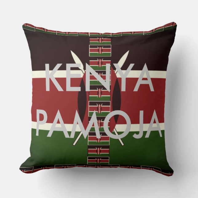 Kenya We are stronger Together: Kenya Pamoja Cushion (Front)