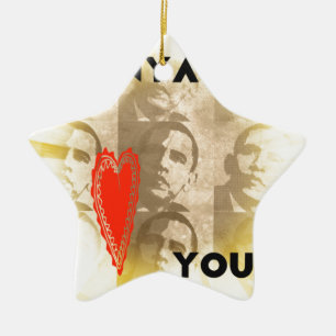 Kenya We Love You Lovely Perspective Art Design Ceramic Tree Decoration