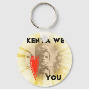 Kenya We Love You Lovely Perspective Art Design Key Ring