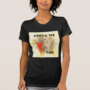 Kenya We Love You Lovely Perspective Art Design T-Shirt