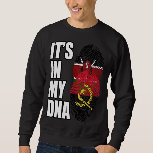 Kenyan And Angolan Mix DNA Heritage Flag Sweatshirt (Front)