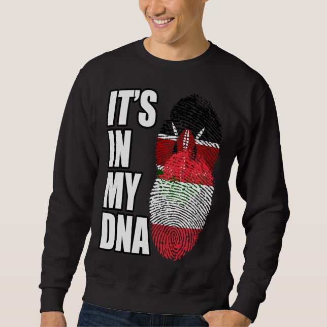 Kenyan And Austrian Mix DNA Heritage Flag Sweatshirt (Front)