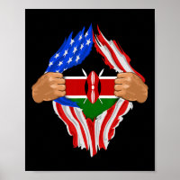 Kenyan Blood Inside Me Kenya Flag Gift