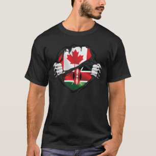 Kenyan Canadian Hands Ripped Roots Flag T-Shirt