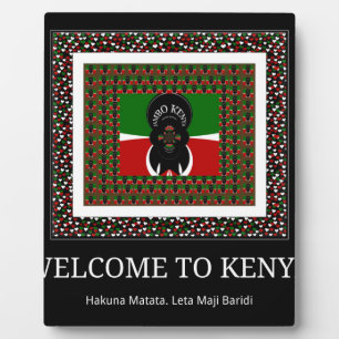 Kenyan Celebration: A Heartfelt Kenyan Welcome Plaque