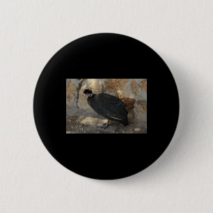 Kenyan Crested Guineafowl Nature Lovers Valencia S 6 Cm Round Badge