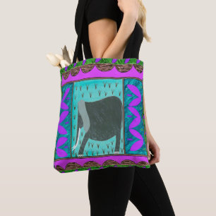 Kenyan Elephant Violet Tote bag