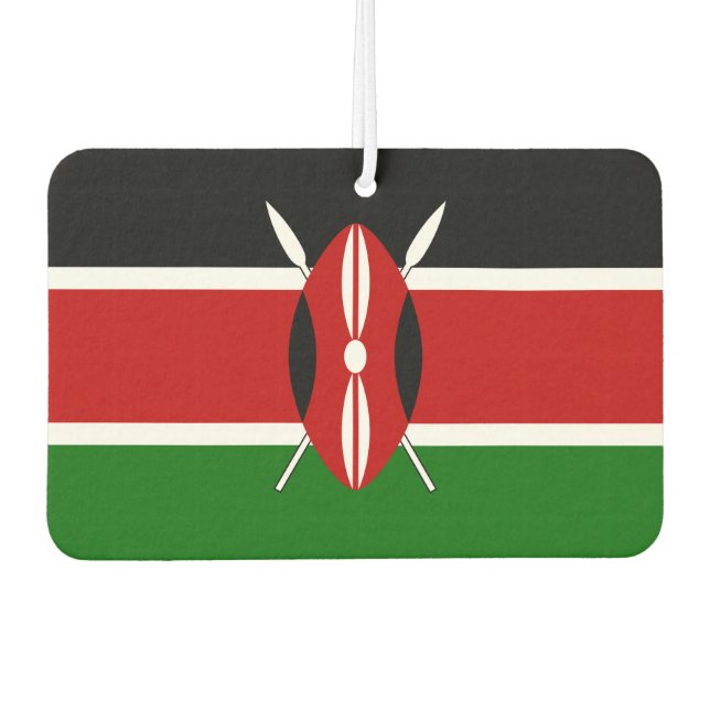 Kenyan flag car air freshener (Front)