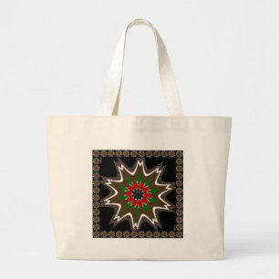 Kenyan Flag Colours Art Print/Graphic Large Tote Bag