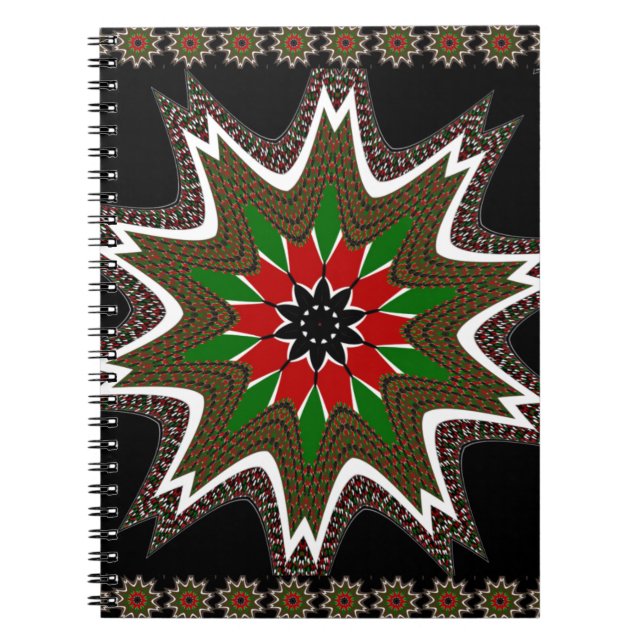 Kenyan Flag Colours Art Print/Graphic Notebook (Front)