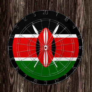 Kenyan Flag Dartboard & Kenya / game board