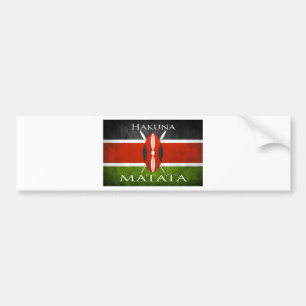 Kenyan Flag- Hakuna Matata Bumper Sticker
