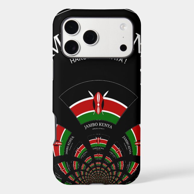 Kenyan Flag Inspired Jambo Welcome Design Art  (Back)