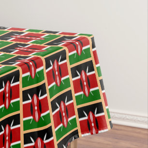 Kenyan Flag & Kenya dining tablecloth decor Africa