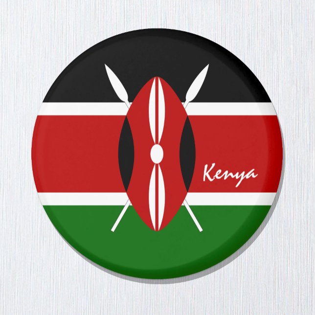 Kenyan flag & Kenya holiday, travel /sports Magnet (Creator Uploaded)